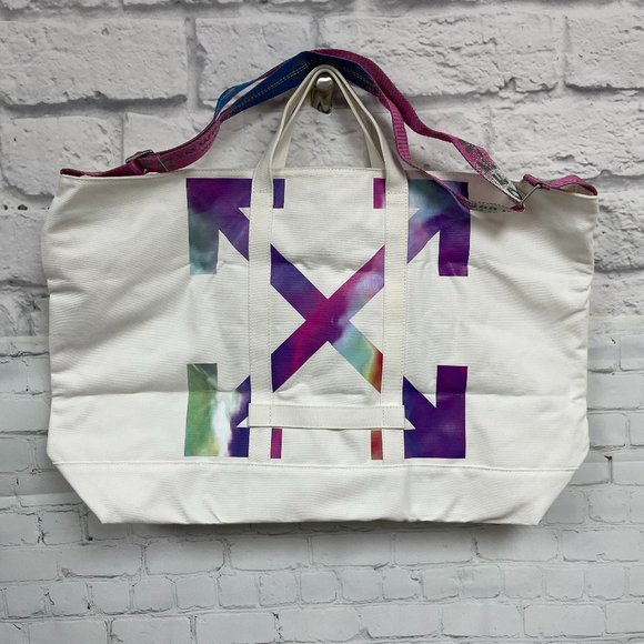 NWT Off-White Virgil Abloh JK_Trippy Rainbow Tote - Picture 4 of 16